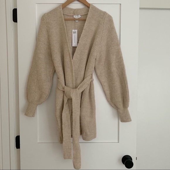 Topshop Sweaters - NWT Topshop Cream Cardigan Belted Sweater